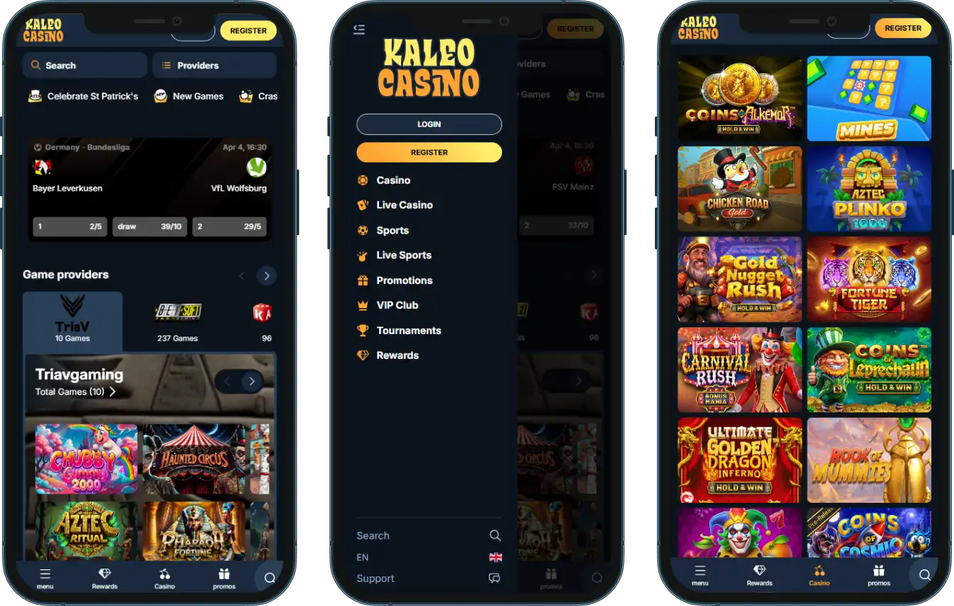 KaleoCasino on Mobile