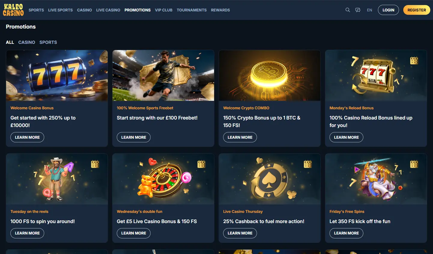 KaleoCasino Bonuses and Promotions